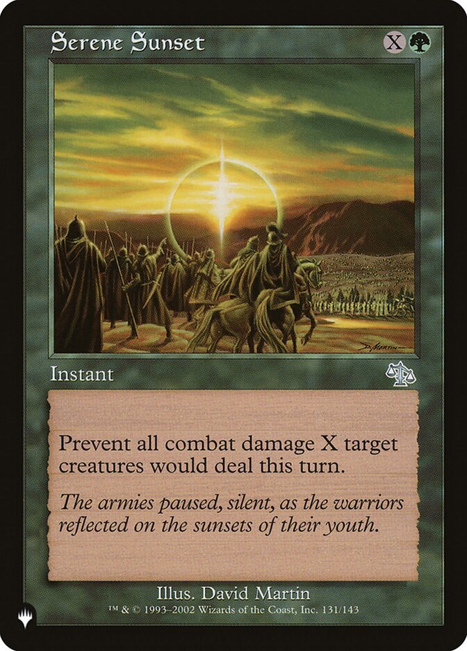 Serene Sunset [The List] - Card Brawlers
