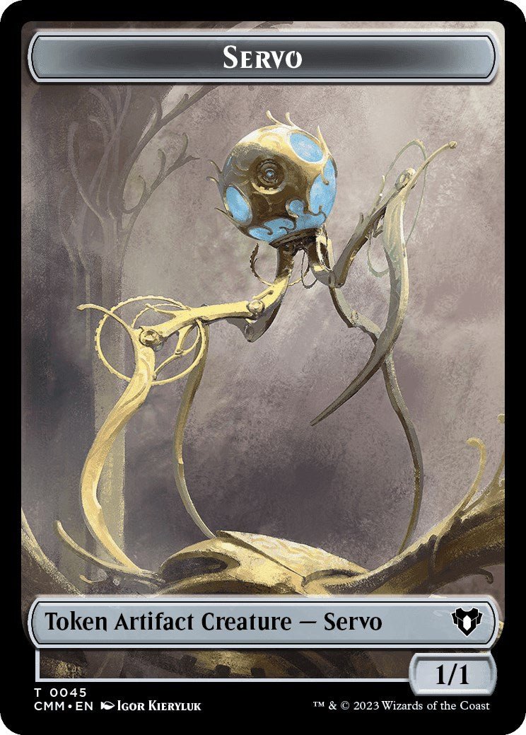 Servo // Emblem - Teferi, Temporal Archmage Double - Sided Token [Commander Masters Tokens] - Card Brawlers