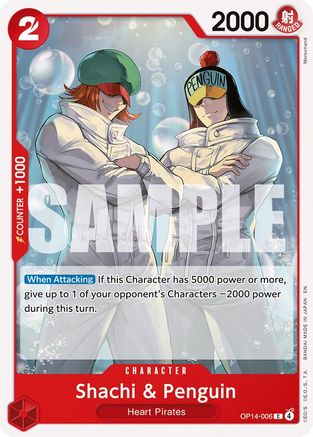 Shachi & Penguin (OP14-006) - The Azure Sea's Seven - Card Brawlers