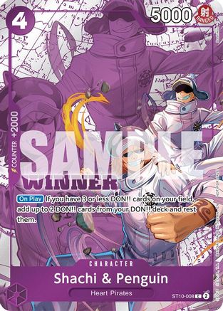Shachi & Penguin (Winner Pack 2025 Vol. 4) (ST10-008) - One Piece Promotion Cards Foil - Card Brawlers