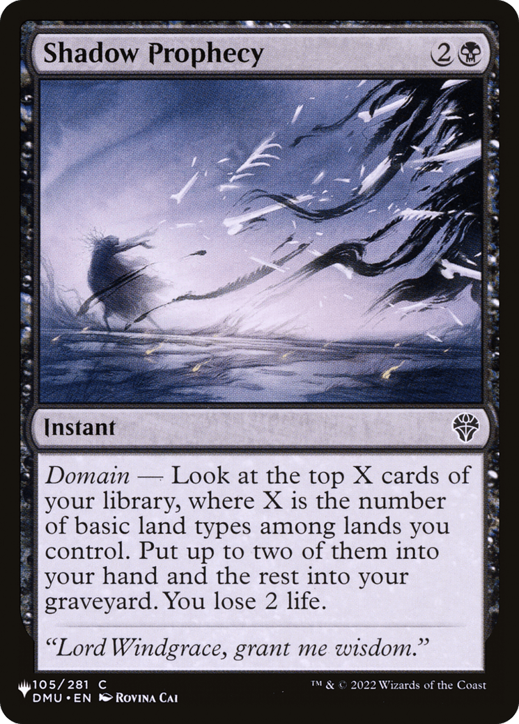 Shadow Prophecy [The List] - Card Brawlers