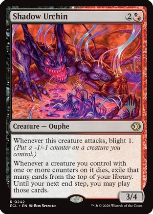 Shadow Urchin (PPECL-242) - Promo Pack: Lorwyn Eclipsed - Card Brawlers