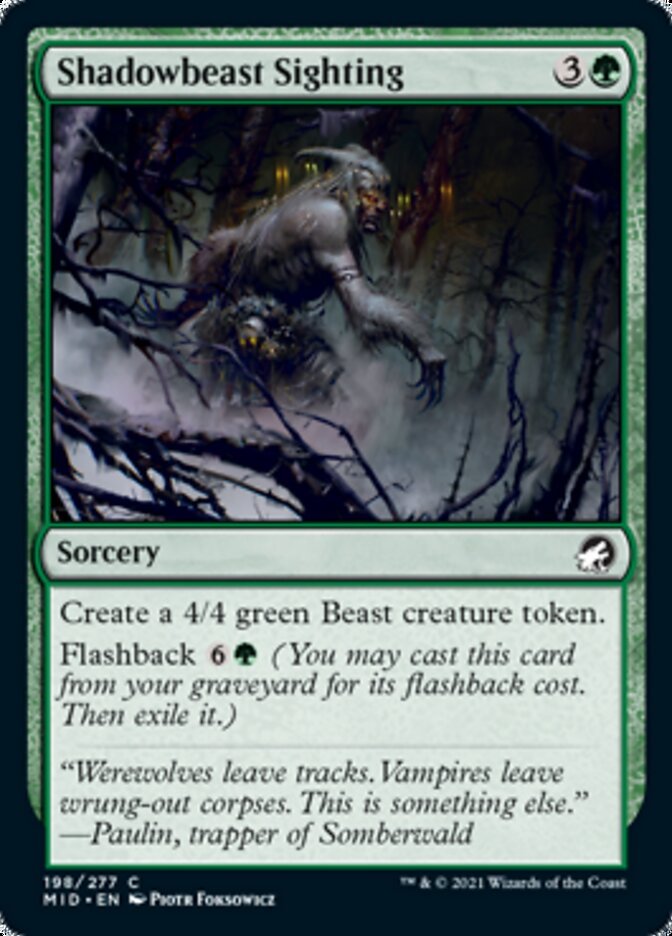 Shadowbeast Sighting [Innistrad: Midnight Hunt] - Card Brawlers
