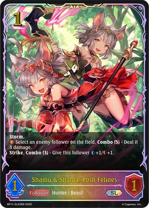 Shamu & Shama, Posh Felines (BP11 - SL03EN) [Bullet of Fate] - Card Brawlers