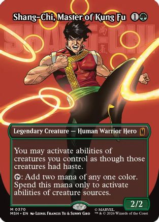 Shang-Chi, Master of Kung Fu (Borderless) (0370) (MSH-370) - Marvel Super Heroes - Card Brawlers