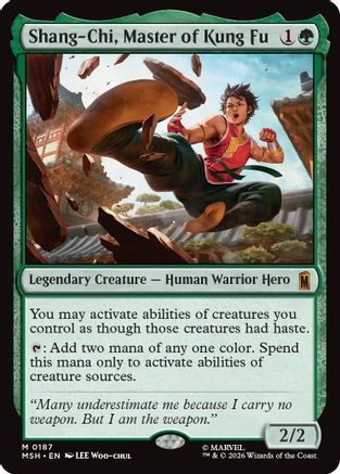 Shang-Chi, Master of Kung Fu (MSH-187) - Marvel Super Heroes - Card Brawlers