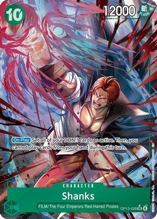 Shanks (028) (Alternate Art) (OP13-028) - Carrying On His Will Foil - Card Brawlers