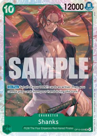 Shanks (028) (OP13-028) - Carrying On His Will Foil - Card Brawlers