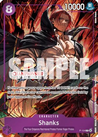 Shanks (CS 26-27 Celebration Pack) (P-104) - One Piece Promotion Cards Foil - Card Brawlers