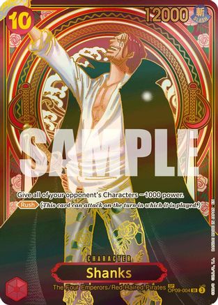 Shanks - OP09-004 (SP) (Gold) (OP09-004) - Carrying On His Will Foil - Card Brawlers