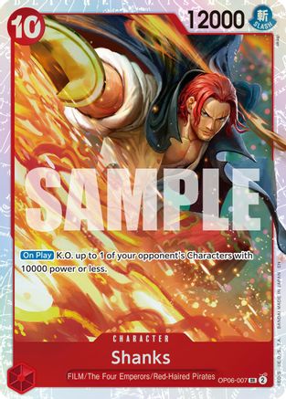 Shanks (Reprint) (OP06-007) - Premium Booster -The Best- Vol. 2 Foil - Card Brawlers