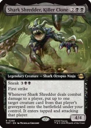 Shark Shredder, Killer Clone (Extended Art) (TMT-268) - Teenage Mutant Ninja Turtles - Card Brawlers