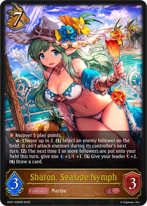 Sharon, Seaside Nymph (SP01 - 026EN) [Seaside Memories] - Card Brawlers