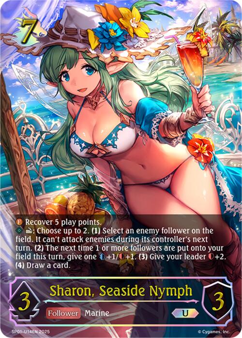 Sharon, Seaside Nymph (U) (SP01 - U14EN) [Seaside Memories] - Card Brawlers