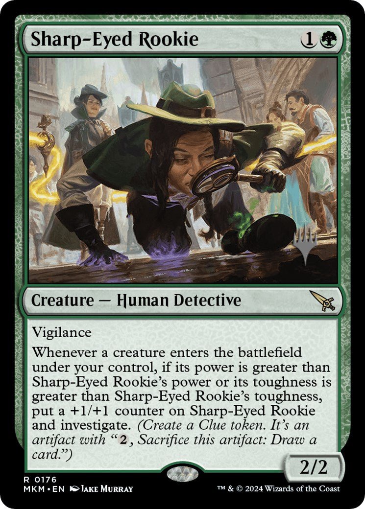 Sharp - Eyed Rookie (Promo Pack) [Murders at Karlov Manor Promos] - Card Brawlers