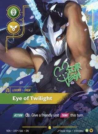 Shen - Eye of Twilight (Signature) (193*/166) - Vendetta Foil - Card Brawlers