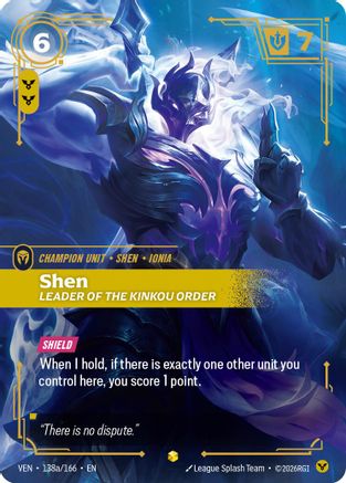 Shen - Leader of the Kinkou Order (Alternate Art) (138a/166) - Vendetta Foil - Card Brawlers