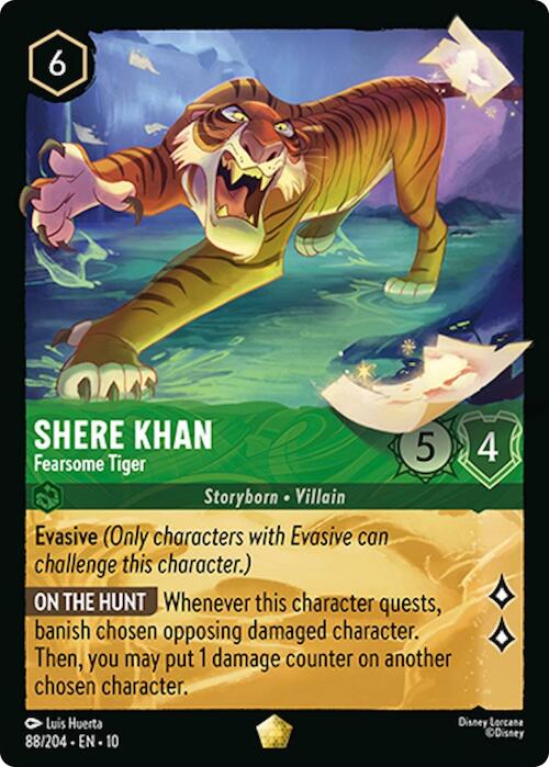 Shere Khan - Fearsome Tiger (88/204) [Whispers in the Well] - Card Brawlers