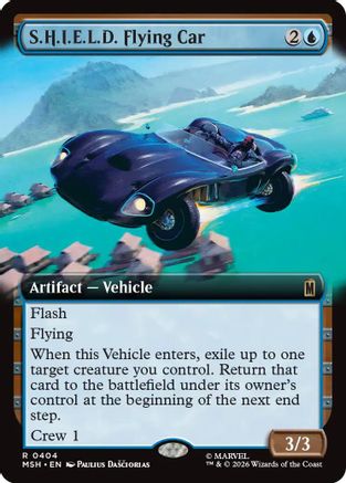 S.H.I.E.L.D. Flying Car (Extended Art) (MSH-404) - Marvel Super Heroes - Card Brawlers