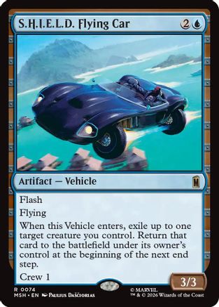 S.H.I.E.L.D. Flying Car (MSH-074) - Marvel Super Heroes - Card Brawlers