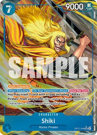Shiki (048) (Alternate Art) (OP17-048) - The World's Strongest Warriors Foil - Card Brawlers