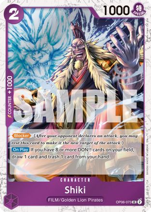 Shiki (Pirate Foil) (OP06-073) - Premium Booster -The Best- Vol. 2 Foil - Card Brawlers