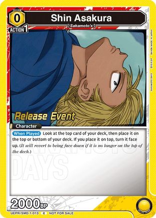 Shin Asakura (013) (Release Event) (UE19BT/SMD-1-013) - UE19BT SAKAMOTO DAYS Release Event Cards - Card Brawlers
