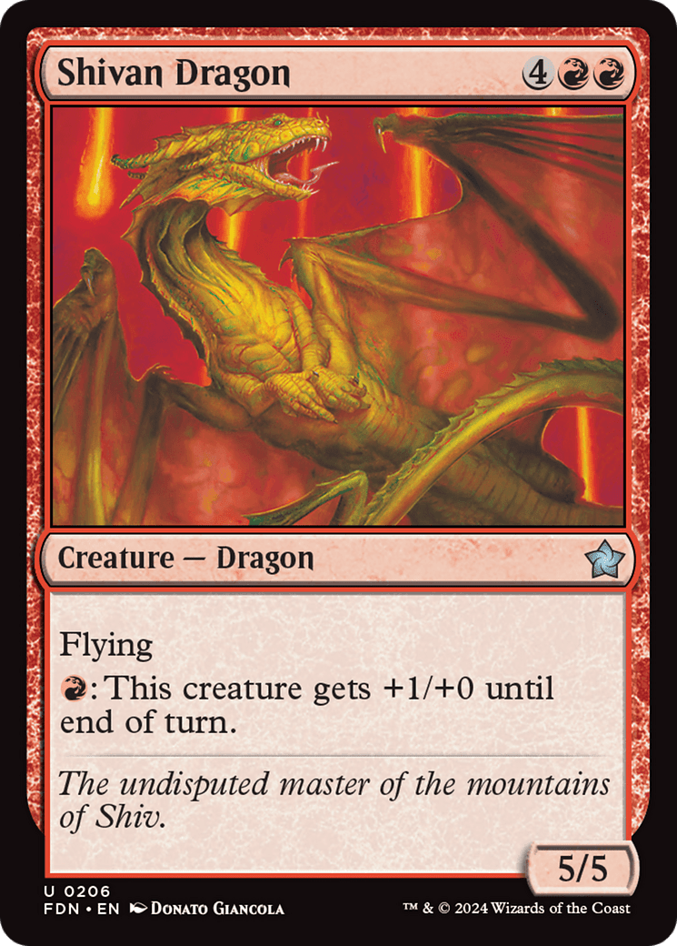 Shivan Dragon [Foundations] - Card Brawlers