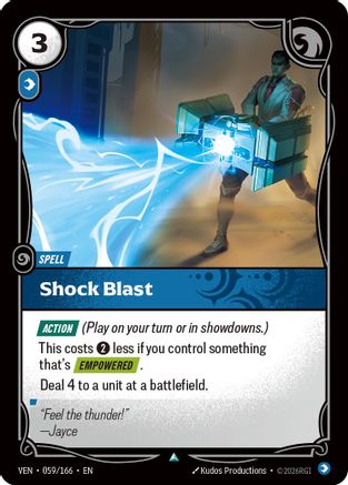 Shock Blast (059/166) - Vendetta - Card Brawlers