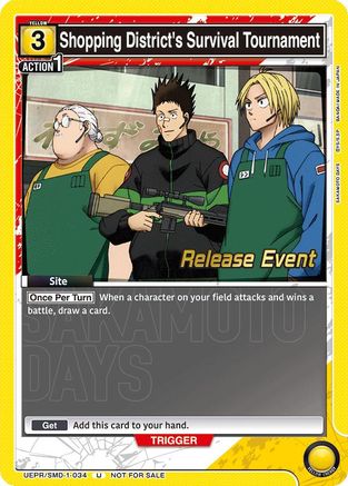 Shopping District's Survival Tournament (Release Event) (UE19BT/SMD-1-034) - UE19BT SAKAMOTO DAYS Release Event Cards - Card Brawlers