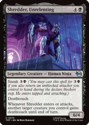 Shredder, Unrelenting (TMT-074) - Teenage Mutant Ninja Turtles Foil - Card Brawlers