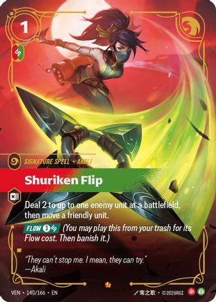 Shuriken Flip (140/166) - Vendetta Foil - Card Brawlers