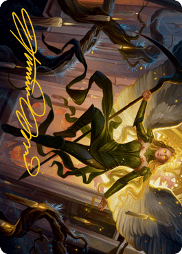 Sigarda, Champion of Light Art Card (Gold - Stamped Signature) [Innistrad: Midnight Hunt Art Series] - Card Brawlers