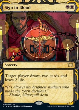 Sign in Blood (Foil Etched) [Strixhaven: School of Mages Mystical Archive] - Card Brawlers