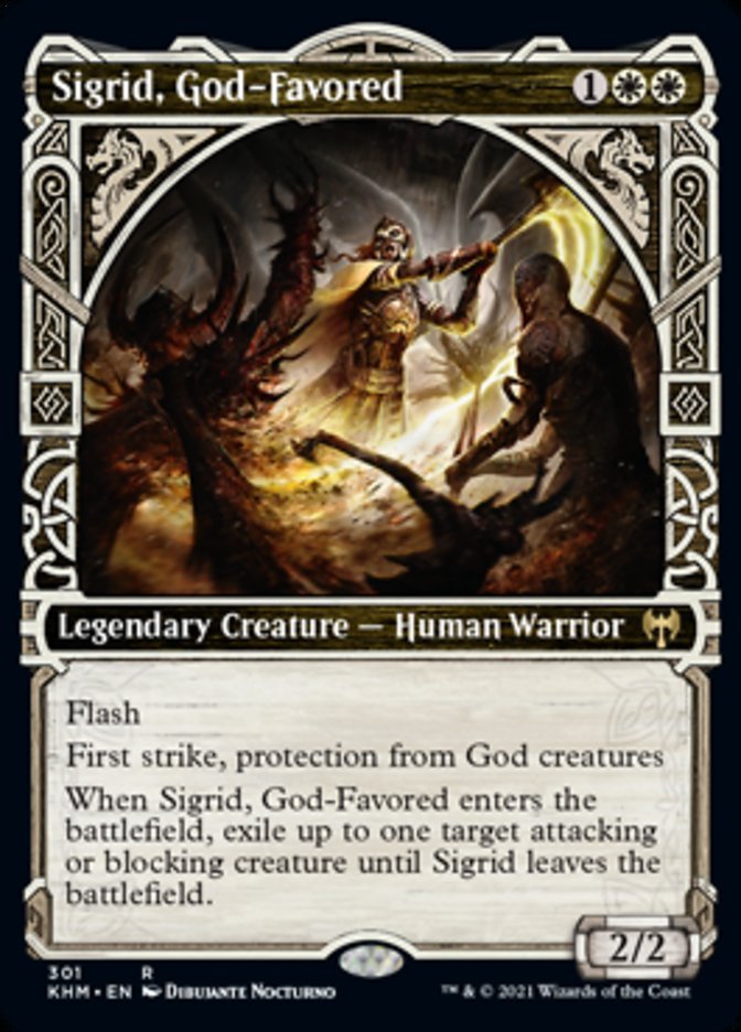 Sigrid, God - Favored (Showcase) [Kaldheim] - Card Brawlers