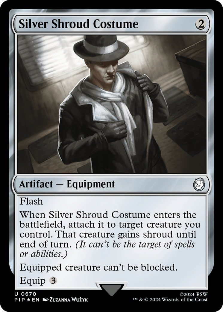 Silver Shroud Costume (Surge Foil) [Fallout] - Card Brawlers