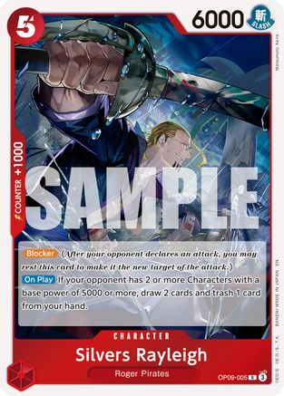 Silvers Rayleigh - OP09-005 (Reprint) (OP09-005) - Premium Booster -The Best- Vol. 2 Foil - Card Brawlers