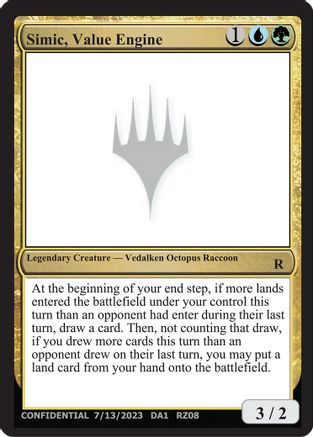 Simic Value Engine (UNK-) - Un-Known Event Playtest Cards - Card Brawlers