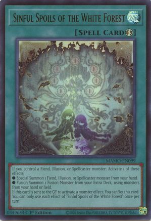 Sinful Spoils of the White Forest (MAMO-EN099) - Magnificent Monsters 1st Edition - Card Brawlers