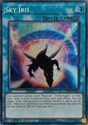Sky Iris (Secret Rare) (LAVD-ENO19) - Legendary Arc-V Decks 1st Edition - Card Brawlers