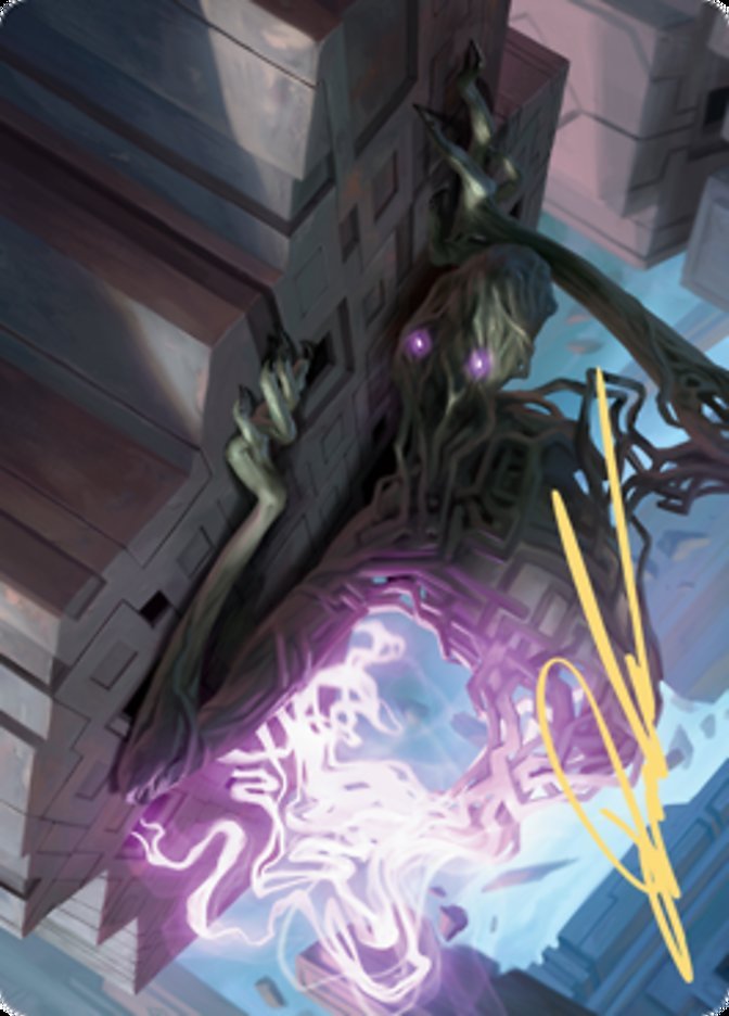 Skyclave Shade Art Card (Gold - Stamped Signature) [Zendikar Rising Art Series] - Card Brawlers