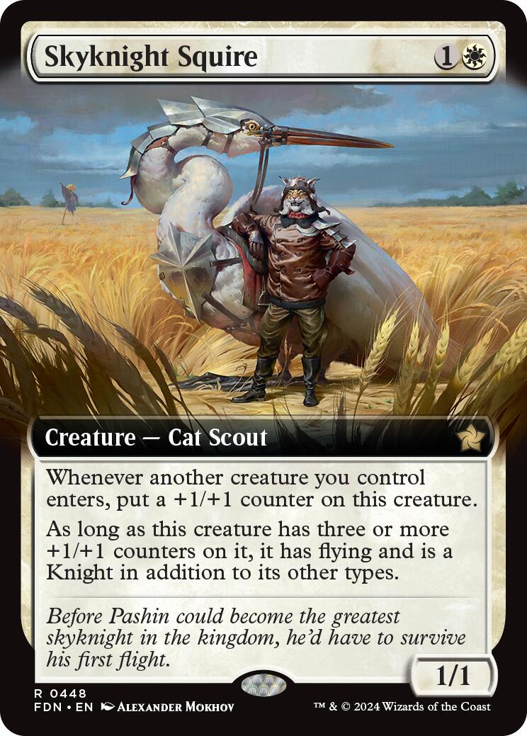 Skyknight Squire (Extended Art) [Foundations] - Card Brawlers