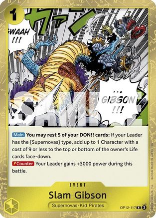 Slam Gibson (OP12-117) - Legacy of the Master Foil - Card Brawlers