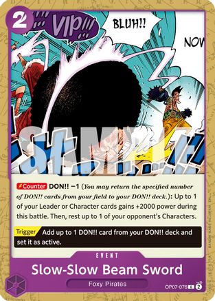 Slow-Slow Beam Sword (Reprint) (OP07-076) - Premium Booster -The Best- Vol. 2 - Card Brawlers