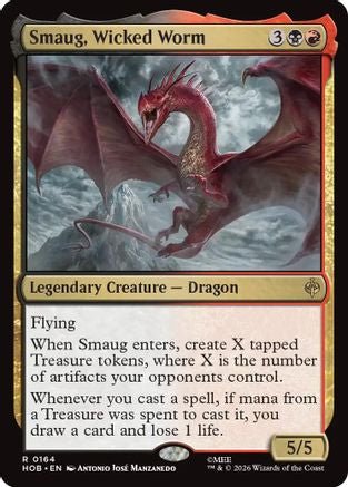 Smaug, Wicked Worm (HOB-164) - The Hobbit Foil - Card Brawlers