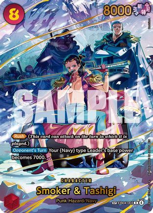 Smoker & Tashigi (SP) (EB04-003) - Adventure on Kami's Island Foil - Card Brawlers