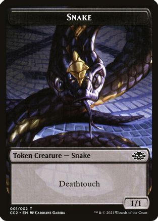 Snake // Zombie Double-Sided Token (CC2-) - Commander Collection: Black Foil - Card Brawlers