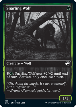 Snarling Wolf (199) [Innistrad: Double Feature] - Card Brawlers