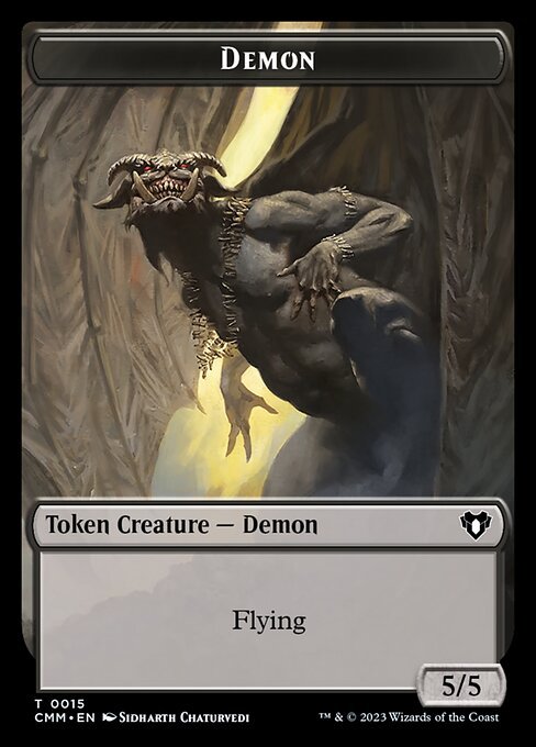 Soldier // Demon Double - Sided Token [Commander Masters Tokens] - Card Brawlers