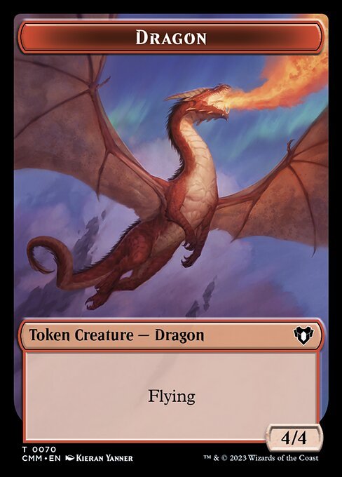Soldier // Dragon (0021) Double - Sided Token [Commander Masters Tokens] - Card Brawlers